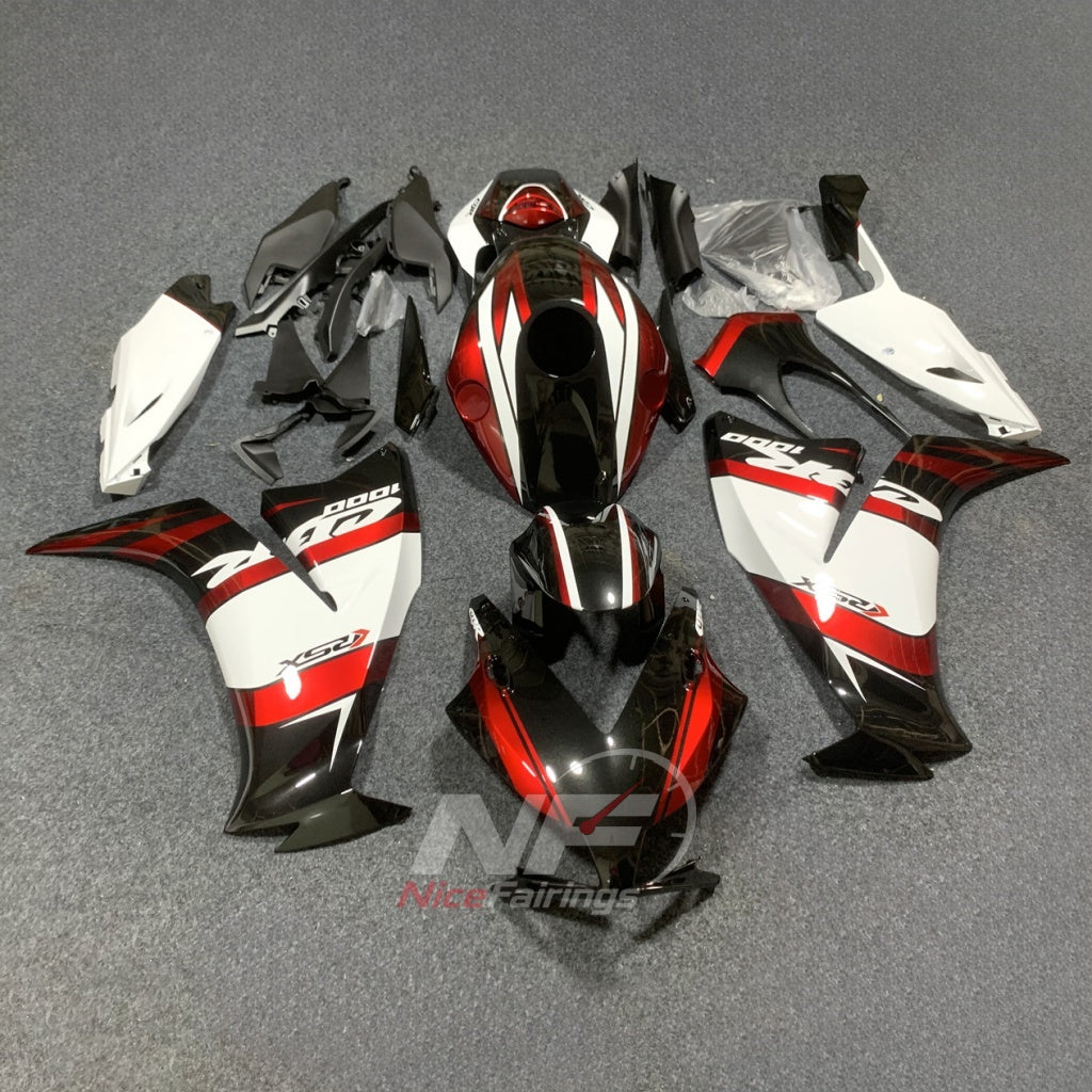 Red ABS Body Panel Kit Fits 2012-2016 HONDA CBR1000RR | NiceFairings - paint design NO.8 option image