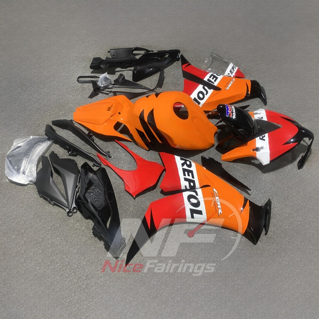 Orange Injection-Molded Fairing Set Fits HONDA CBR1000RR 2012-2016 | NiceFairings - side angle image