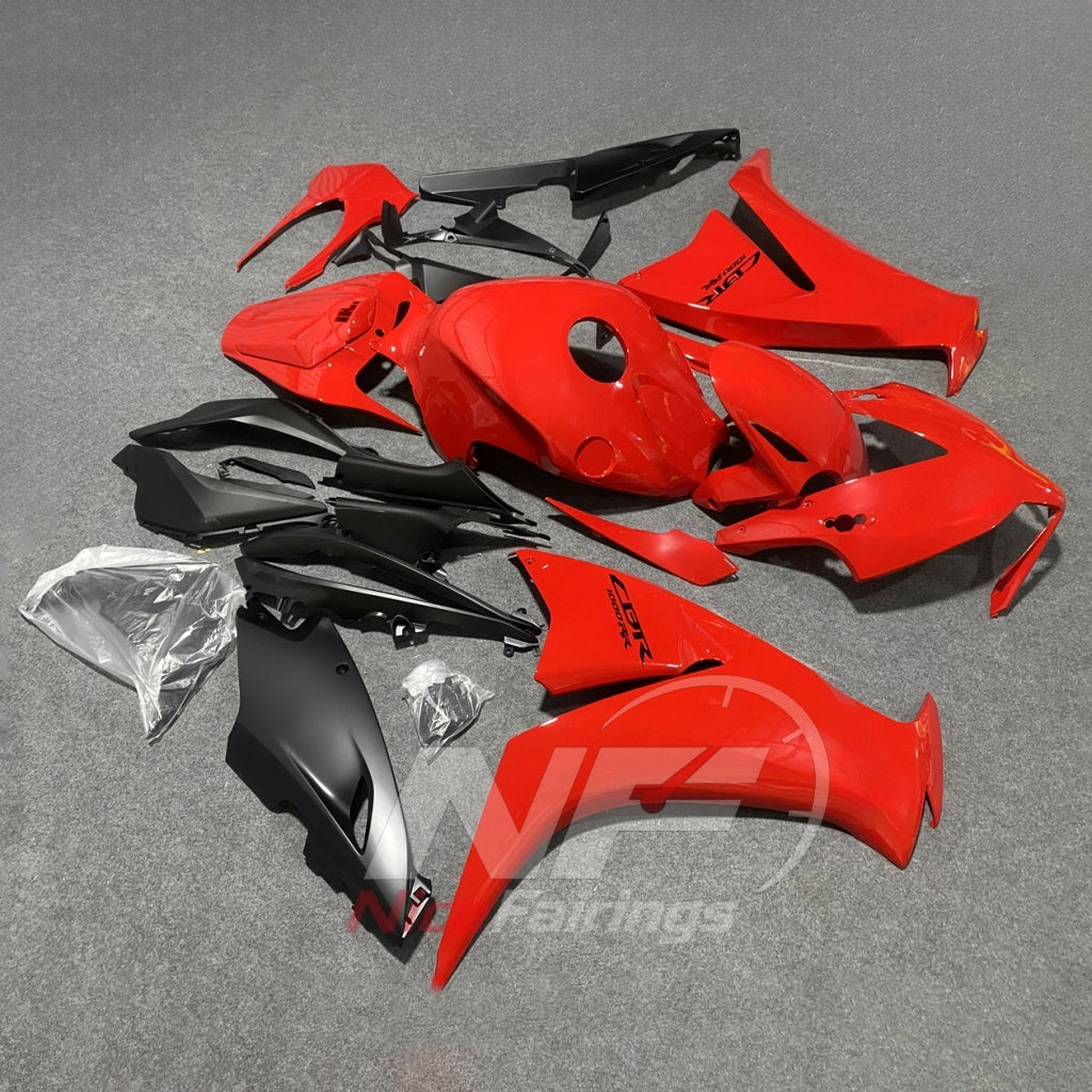 Red ABS Plastic Cowling Kit Fits 2012-2016 HONDA CBR1000RR | NiceFairings - side angle image