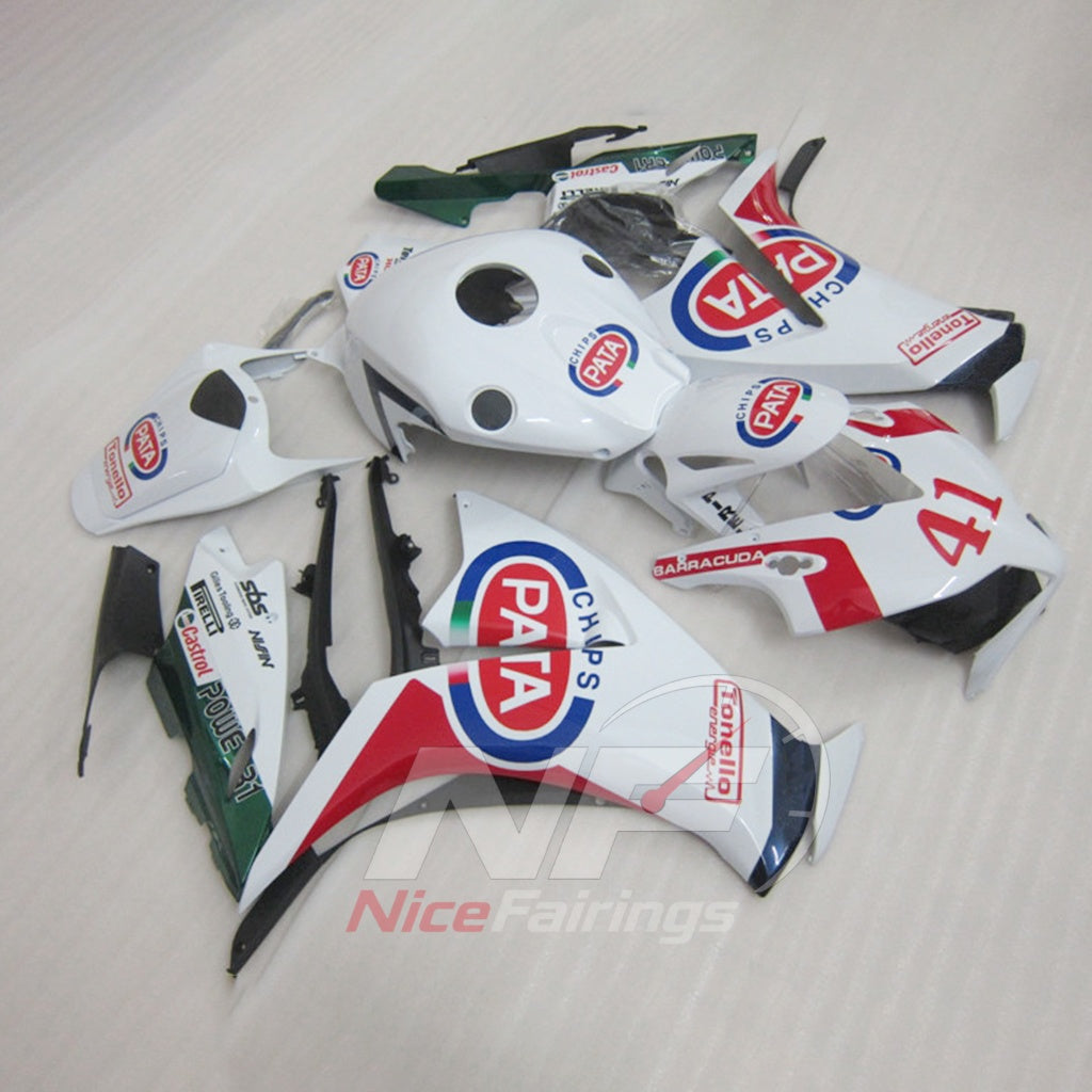 Replacement White Cowling Panel Set Fits HONDA CBR1000RR 2012-2016 | NiceFairings - front angle image