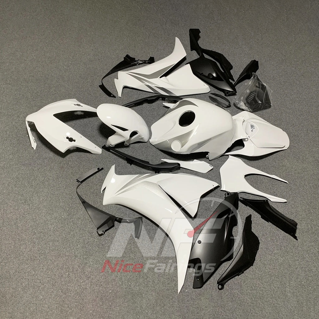 Replacement White ABS Plastic Cowling Kit Fits 2012-2016 HONDA CBR1000RR | NiceFairings - front angle image