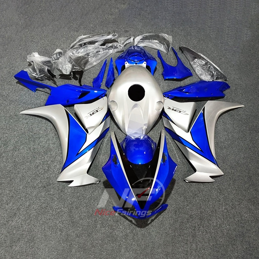 White ABS Cowling Panels Compatible with 2012-2016 HONDA CBR1000RR | NiceFairings - paint design NO.3 option image