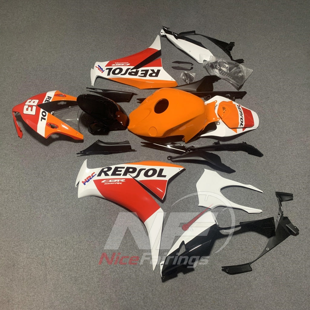 Replacement Orange ABS Fairing Panel Kit Fits HONDA CBR1000RR 2012-2016 | NiceFairings - side angle image