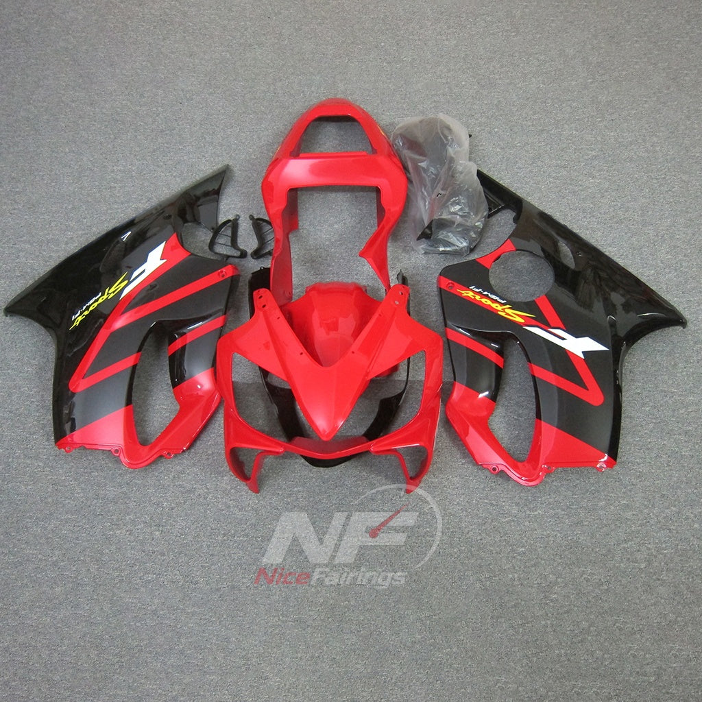 Custom Fairings Fit 2001-2003 HONDA CBR600 F4i - ABS Plastic - Navy Blue White | NiceFairings - paint design NO.4 option image