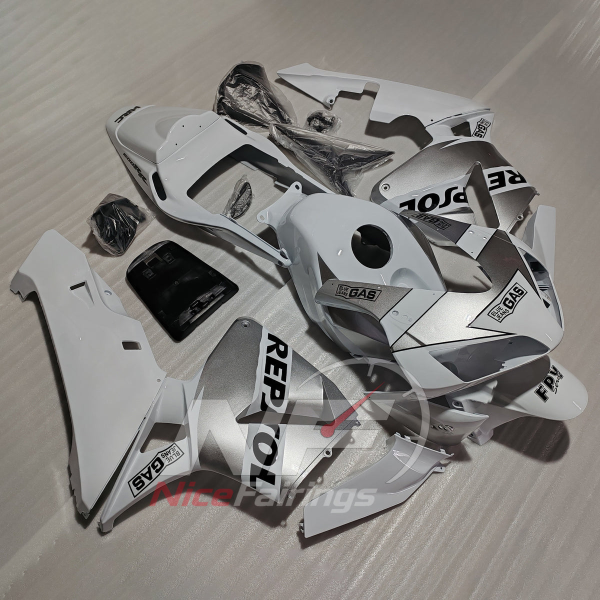 Painted Injection Fairing Panel Set Fits 2005-2006 Honda CBR600RR F5 | NiceFairings - front angle image