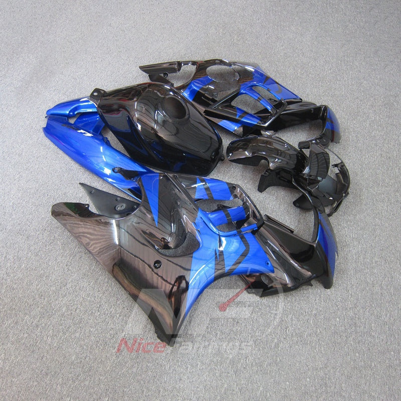 Replacement Fairings Fit 1995-1996 HONDA CBR600 F3 - ABS Plastic - Blue Black Gray | NiceFairings - front angle image