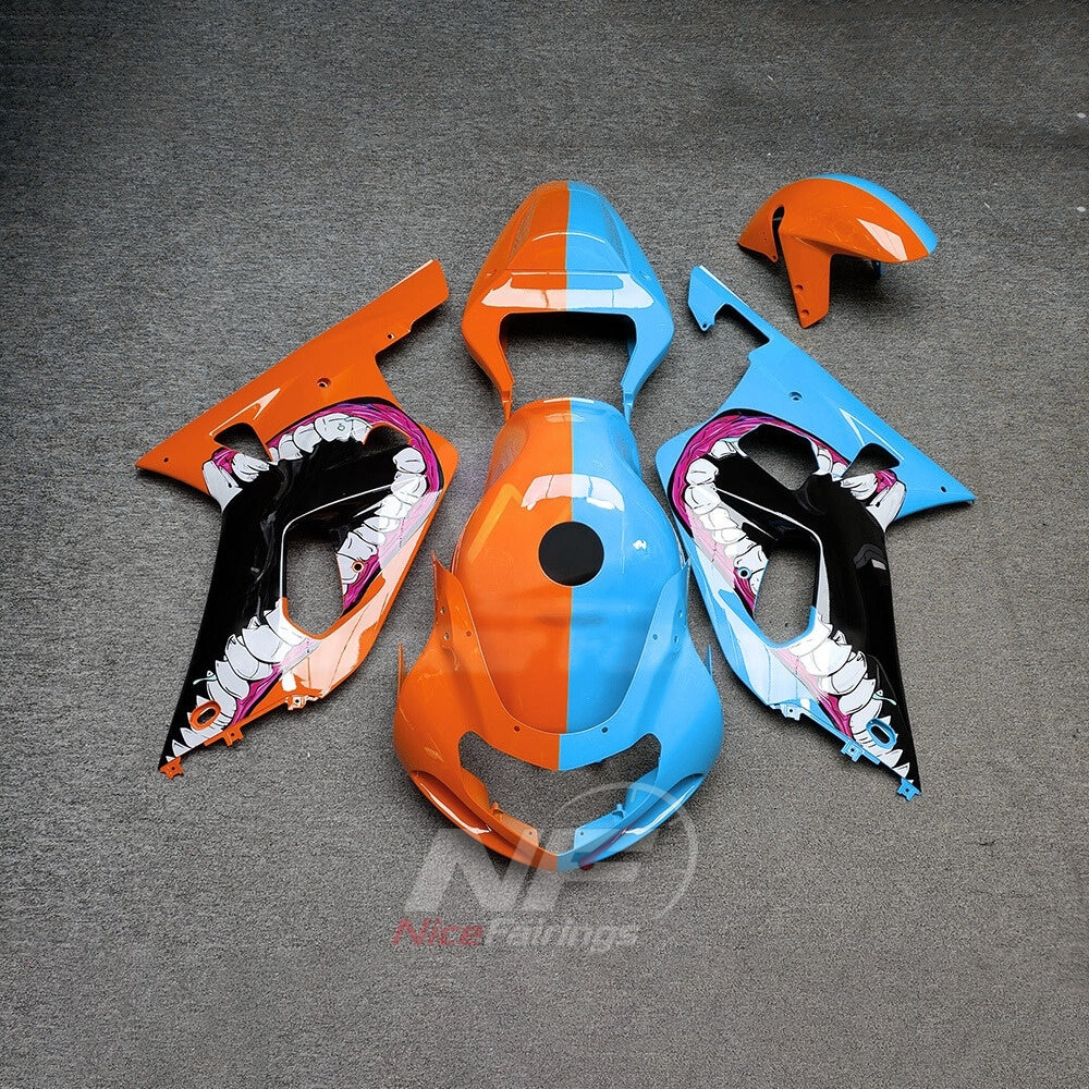 ABS Fairing Kit Fits SUZUKI GSX-R600 GSX-R750 K1 2001-2003 - Custom-Painted Shark Graphic | NiceFairings - main product image