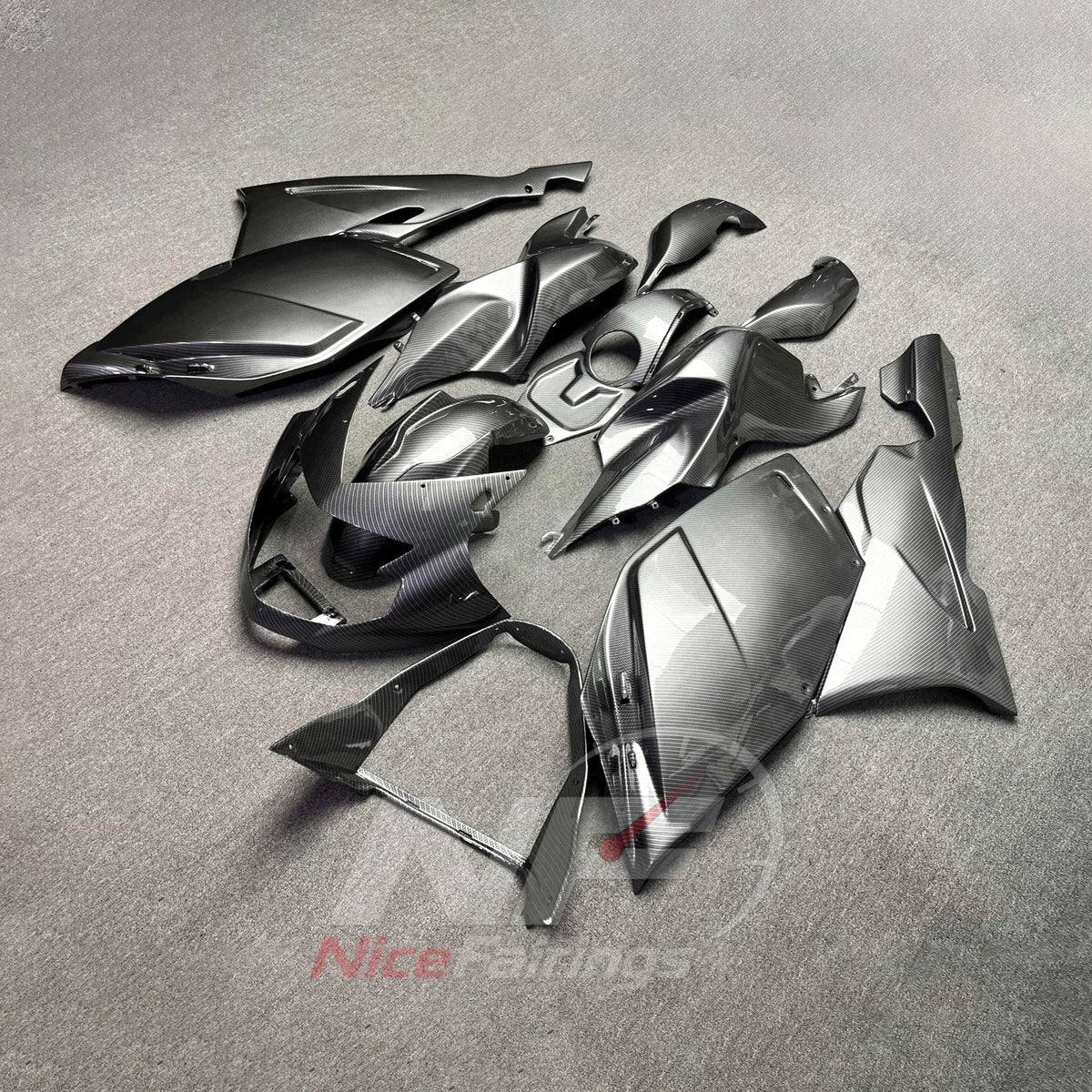 Motorcycle Fairing Kit Fits 2005-2010 BMW K1200S - ABS Plastic Panels - Silver Gray | NiceFairings - side angle image