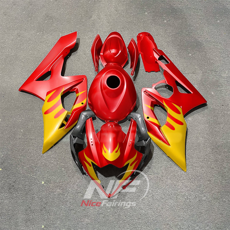 Custom-Painted Red Motorcycle Fairing Kit Fits SUZUKI GSX-R1000 K5 2005-2006 | NiceFairings - paint design NO.8 option image