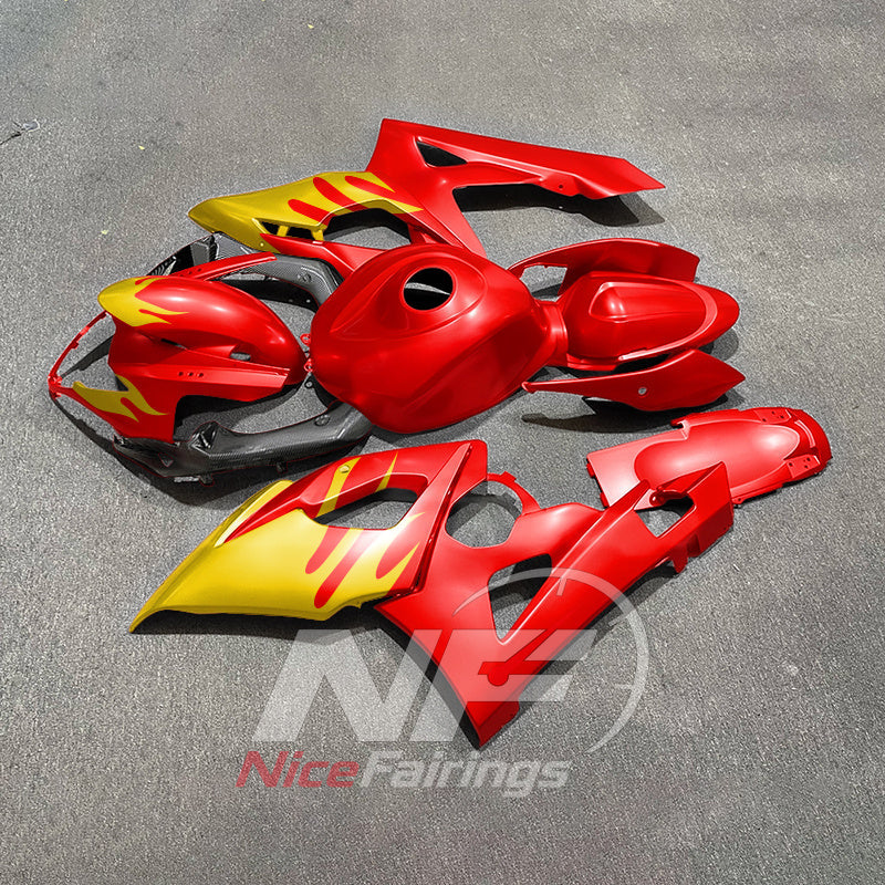 Replacement Red ABS Injection Fairing Kit Fits 2005-2006 SUZUKI GSX-R1000 K5 | NiceFairings - side angle image