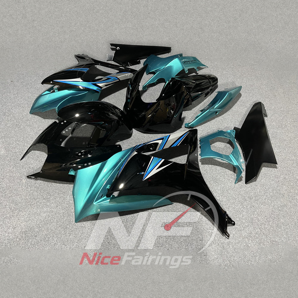 Replacement ABS Injection Fairing Kit Fits Suzuki GSX-R1000 2007-2008 | NiceFairings - side angle image