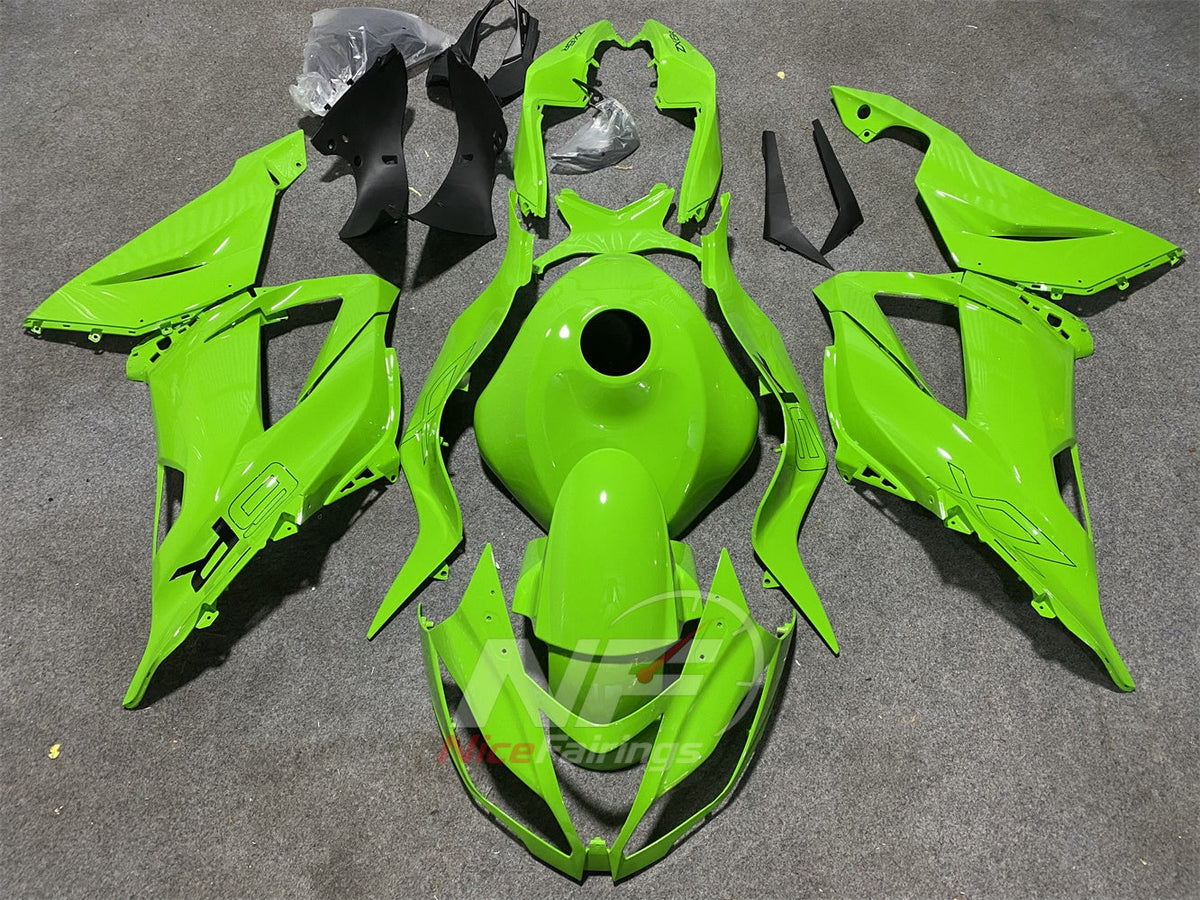 Aftermarket Green Cowling Panel Set Fits KAWASAKI ZX6R 2013-2018 | NiceFairings - main product image
