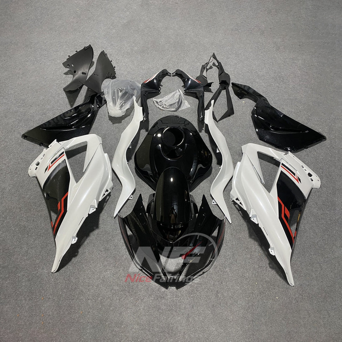 Aftermarket Green Cowling Panel Set Fits KAWASAKI ZX6R 2013-2018 | NiceFairings - paint design NO.2 option image
