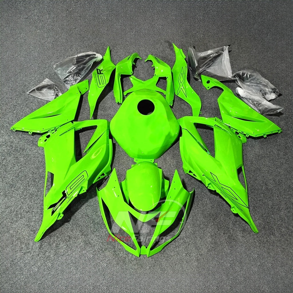 Aftermarket Green Cowling Panel Set Fits KAWASAKI ZX6R 2013-2018 | NiceFairings - paint design NO.8 option image