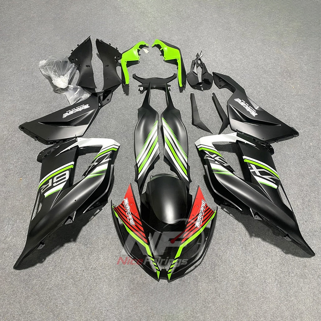 Aftermarket Replacement Body Panels Compatible with 2013-2018 KAWASAKI ZX6R | NiceFairings - paint design NO.7 option image