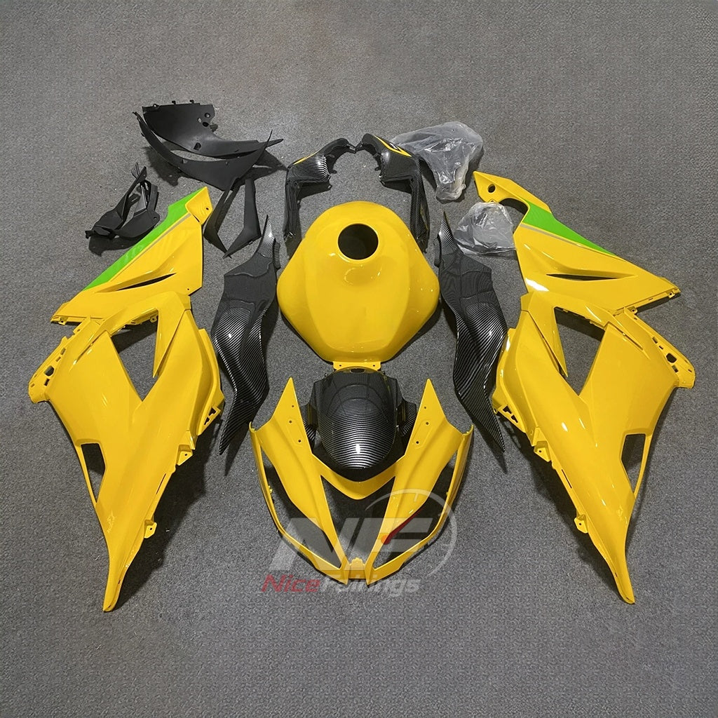 Painted Black Injection-Molded Cowling Set Fits KAWASAKI ZX6R 2013-2018 | NiceFairings - paint design NO.8 option image