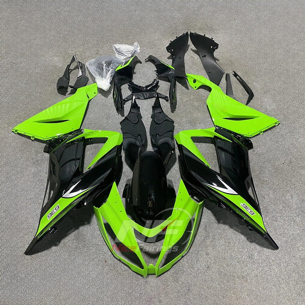 Aftermarket Black ABS Plastic Fairing Kit Fits KAWASAKI ZX6R 2013-2018 | NiceFairings - paint design NO.8 option image