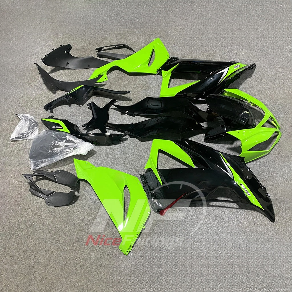 Aftermarket ABS Fairing Panel Kit Fits KAWASAKI ZX6R 2013-2018 | NiceFairings - side angle image
