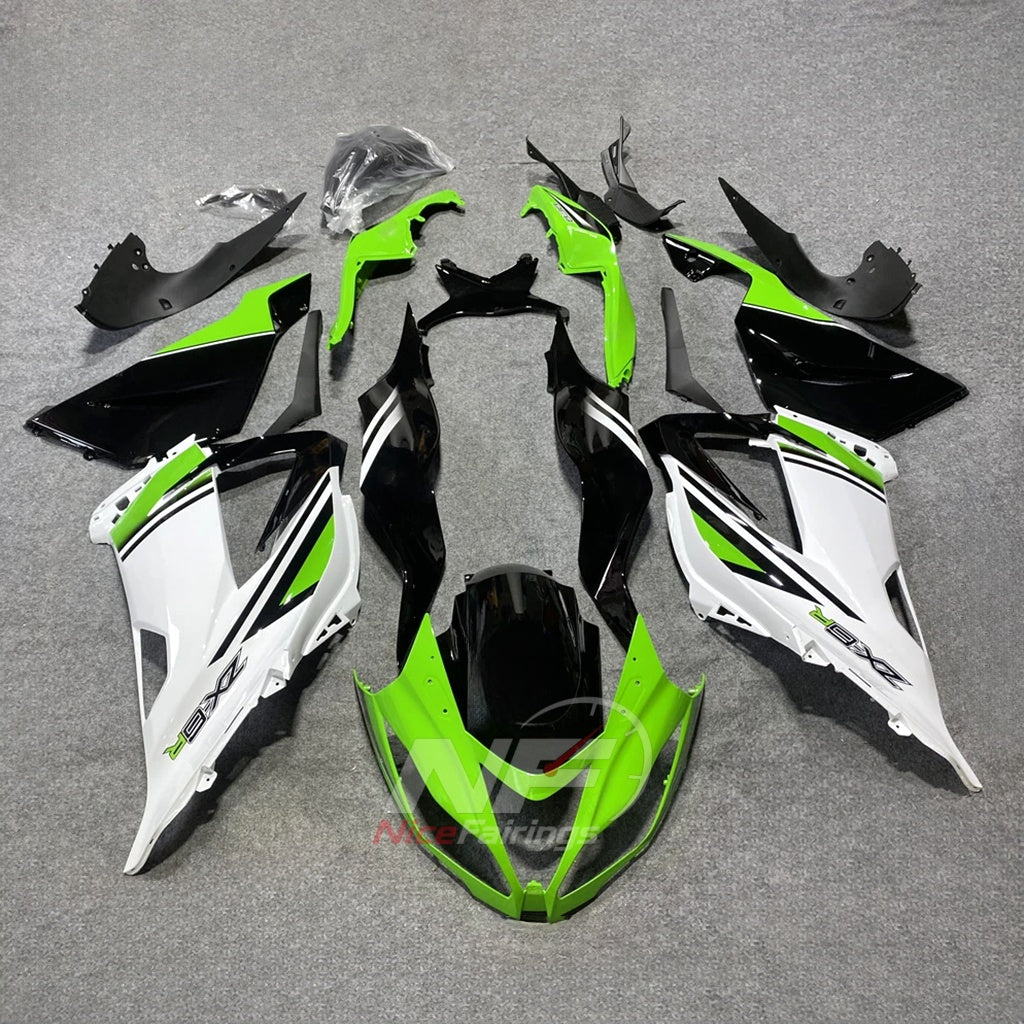 Aftermarket Black ABS Plastic Fairing Kit Fits KAWASAKI ZX6R 2013-2018 | NiceFairings - paint design NO.9 option image