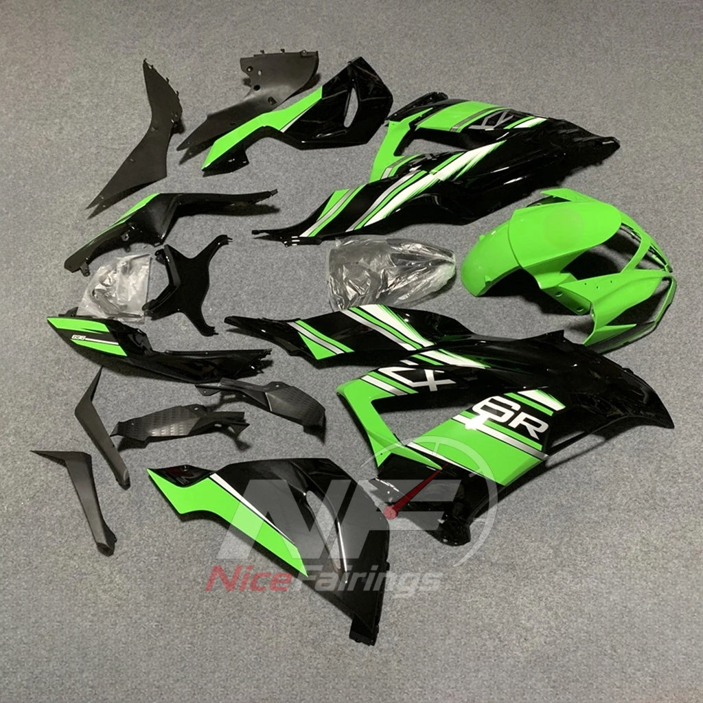 Painted Sportbike Fairing Set Fits KAWASAKI ZX6R 2013-2018 | NiceFairings - rear angle image