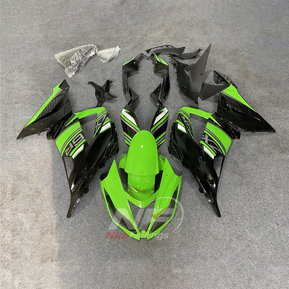 Motorcycle Fairing Kit Fits KAWASAKI ZX6R 2013-2018 | NiceFairings - paint design NO.2 option image