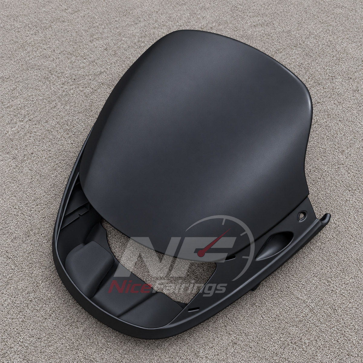 Fairing Kit Fits 1991-1994 KAWASAKI KLE500 - Injection-Molded ABS Plastic - Matte Black | NiceFairings - detail angle image