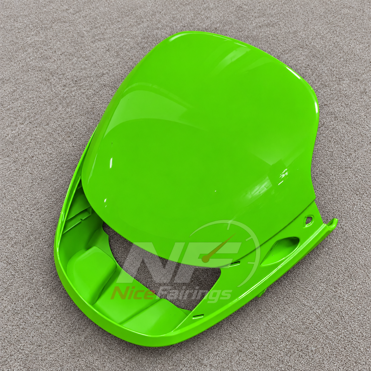Injection-Molded Fairings Fit 1991-1994 KAWASAKI KLE500 - Injection-Molded ABS Plastic - Lime Green | NiceFairings - side angle image