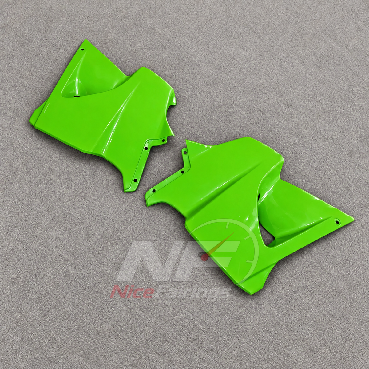 Injection-Molded Fairings Fit 1991-1994 KAWASAKI KLE500 - Injection-Molded ABS Plastic - Lime Green | NiceFairings - rear angle image