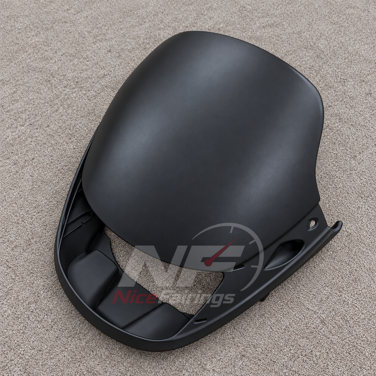 Replacement Fairings Fit 1991-1994 KAWASAKI KLE500 - Injection-Molded ABS Plastic - Black White | NiceFairings - detail angle image
