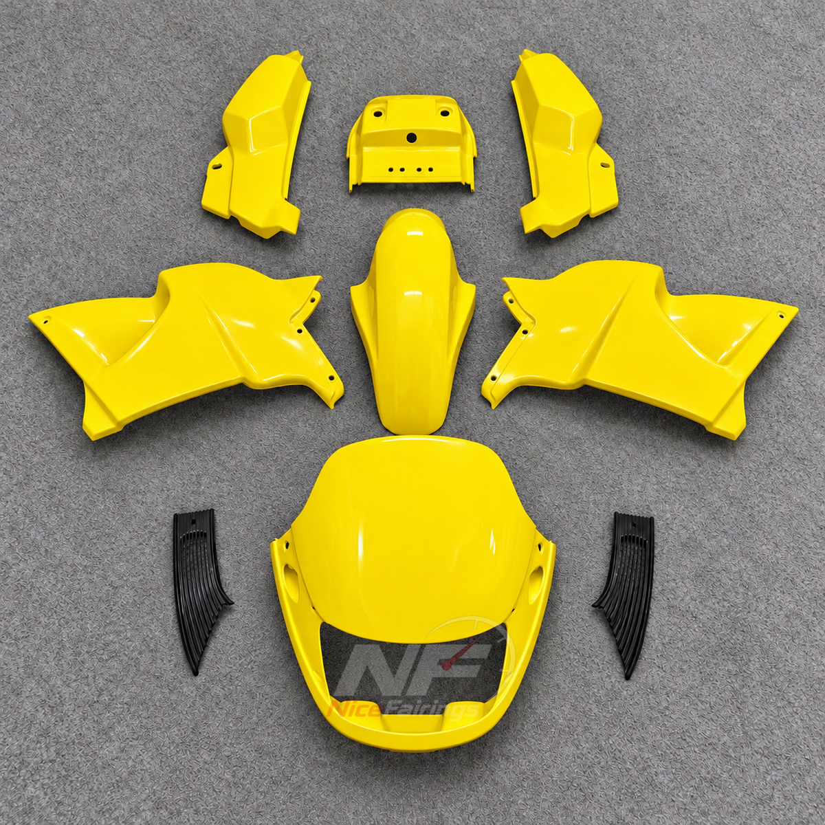 Fairing Kit Fits 1991-1994 KAWASAKI KLE500 - Injection-Molded ABS Plastic - Matte Black | NiceFairings - paint design NO.2 option image