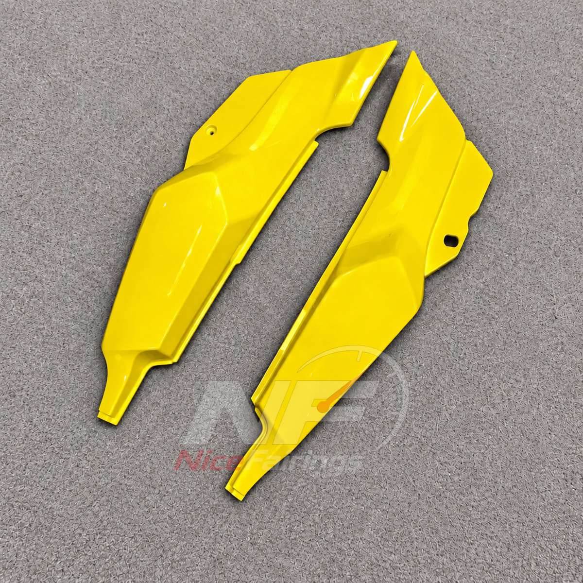 Motorcycle Fairing Kit Fits 1991-1994 KAWASAKI KLE500 - Handmade ABS Plastic - Gloss Yellow | NiceFairings - front angle image