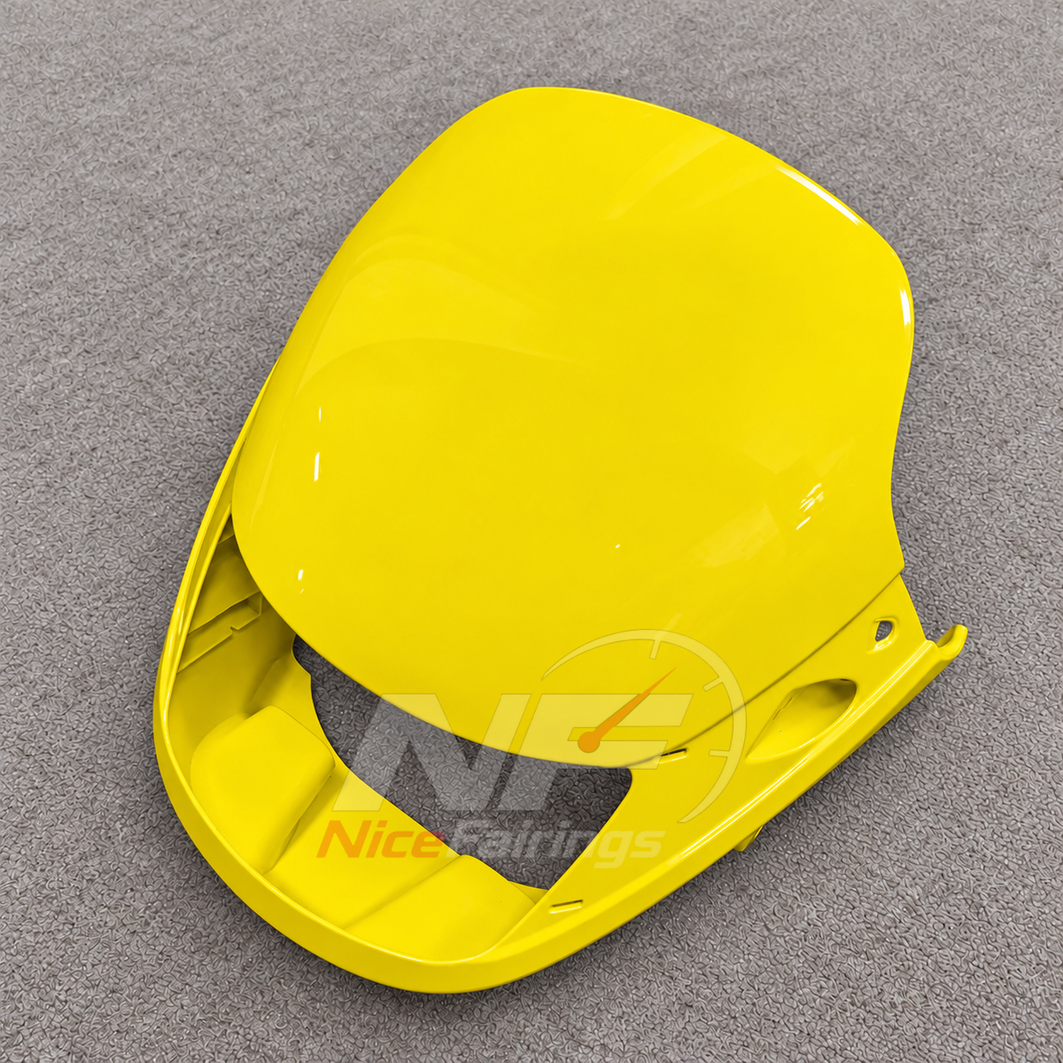 Motorcycle Fairing Kit Fits 1991-1994 KAWASAKI KLE500 - Injection-Molded ABS Plastic - Gloss Yellow | NiceFairings - rear angle image