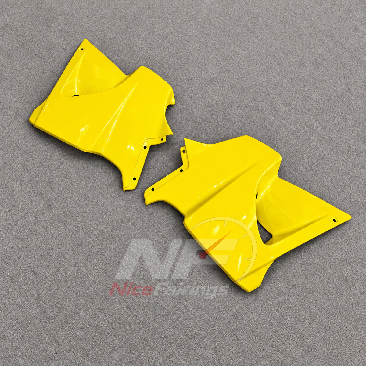 Motorcycle Fairing Kit Fits 1991-1994 KAWASAKI KLE500 - Injection-Molded ABS Plastic - Gloss Yellow | NiceFairings - detail angle image
