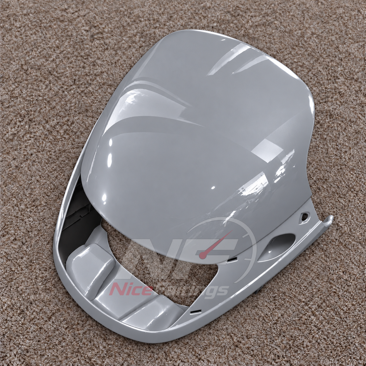 Motorcycle Fairings Fit 1991-1994 KAWASAKI KLE500 - Handmade ABS Plastic - Silver Gray | NiceFairings - front angle image