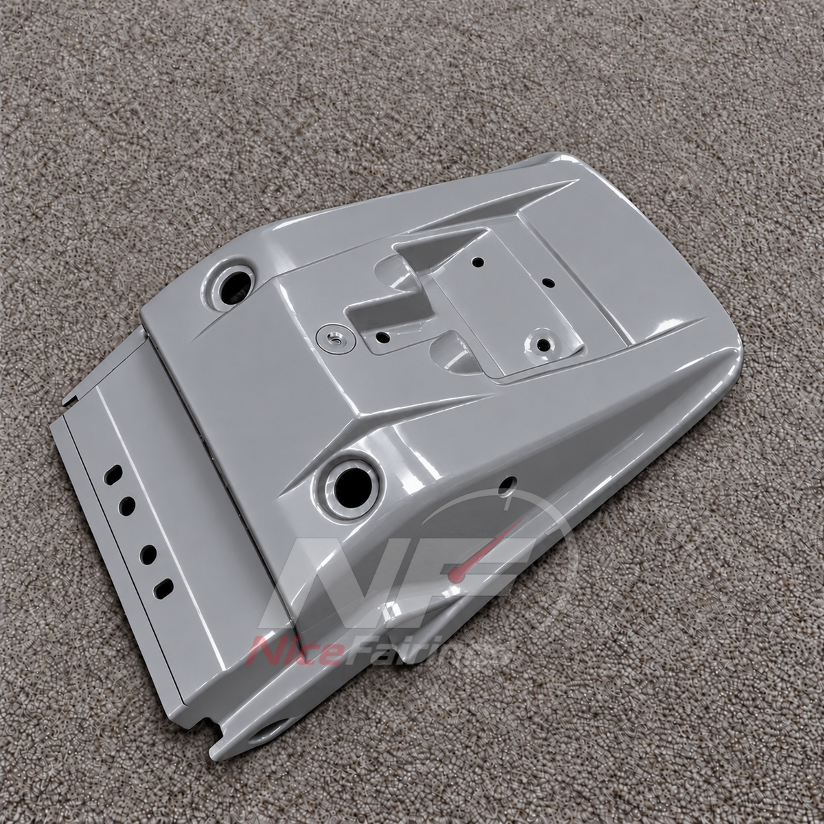Motorcycle Fairings Fit 1991-1994 KAWASAKI KLE500 - Injection-Molded ABS Plastic - Silver Gray | NiceFairings - side angle image