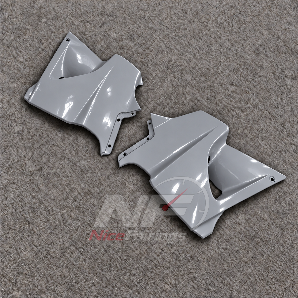 Motorcycle Fairings Fit 1991-1994 KAWASAKI KLE500 - Injection-Molded ABS Plastic - Silver Gray | NiceFairings - rear angle image