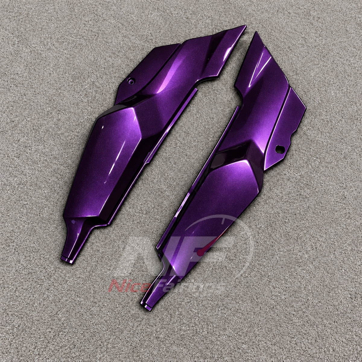 Custom Fairings Fit 1991-1994 KAWASAKI KLE500 - Injection-Molded ABS Plastic - Metallic Purple | NiceFairings - detail angle image