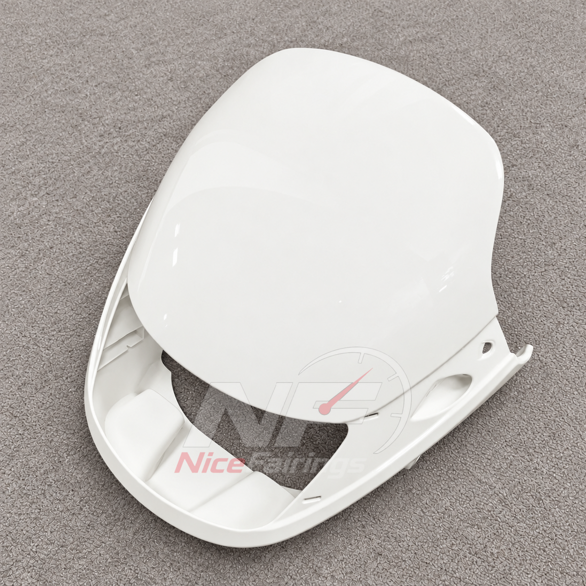 ABS Plastic Fairing Kit Fits 1991-1994 KAWASAKI KLE500 - Handmade Body Panels - Red White | NiceFairings - front angle image