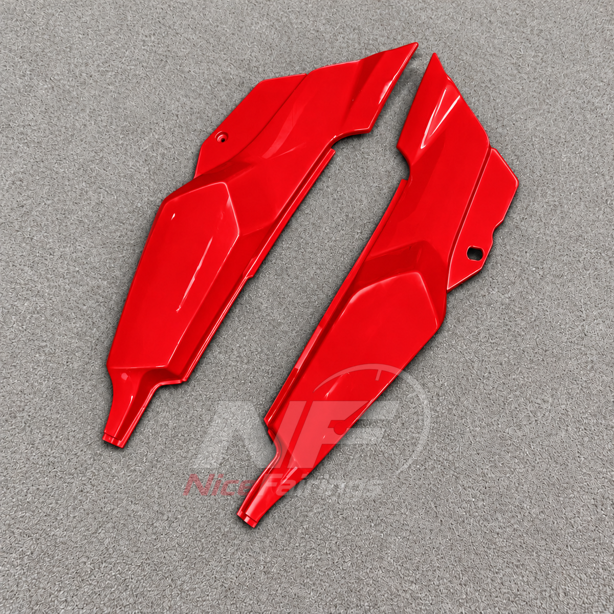 ABS Plastic Fairing Kit Fits 1991-1994 KAWASAKI KLE500 - Injection-Molded Body Panels - Red White | NiceFairings - detail angle image