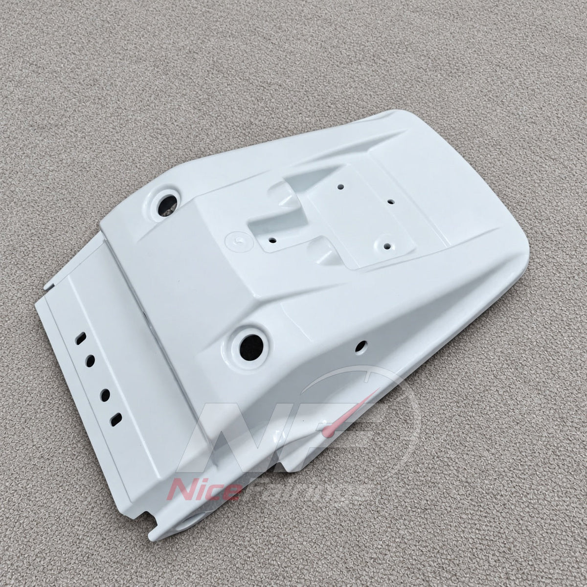 Fairings Kit Fits 2005-2008 KAWASAKI KLE500 - Injection-Molded ABS Plastic - White Black | NiceFairings - rear angle image