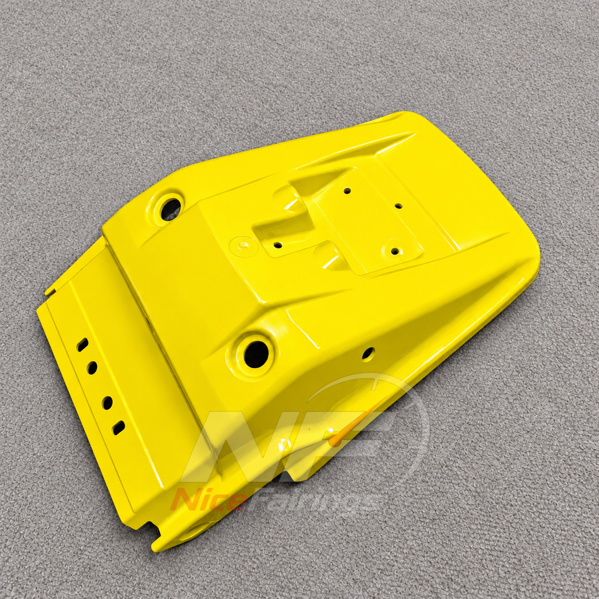 Injection-Molded Fairing Kit Fits 2005-2008 KAWASAKI KLE500 - ABS Plastic Bodywork - Yellow | NiceFairings - rear angle image