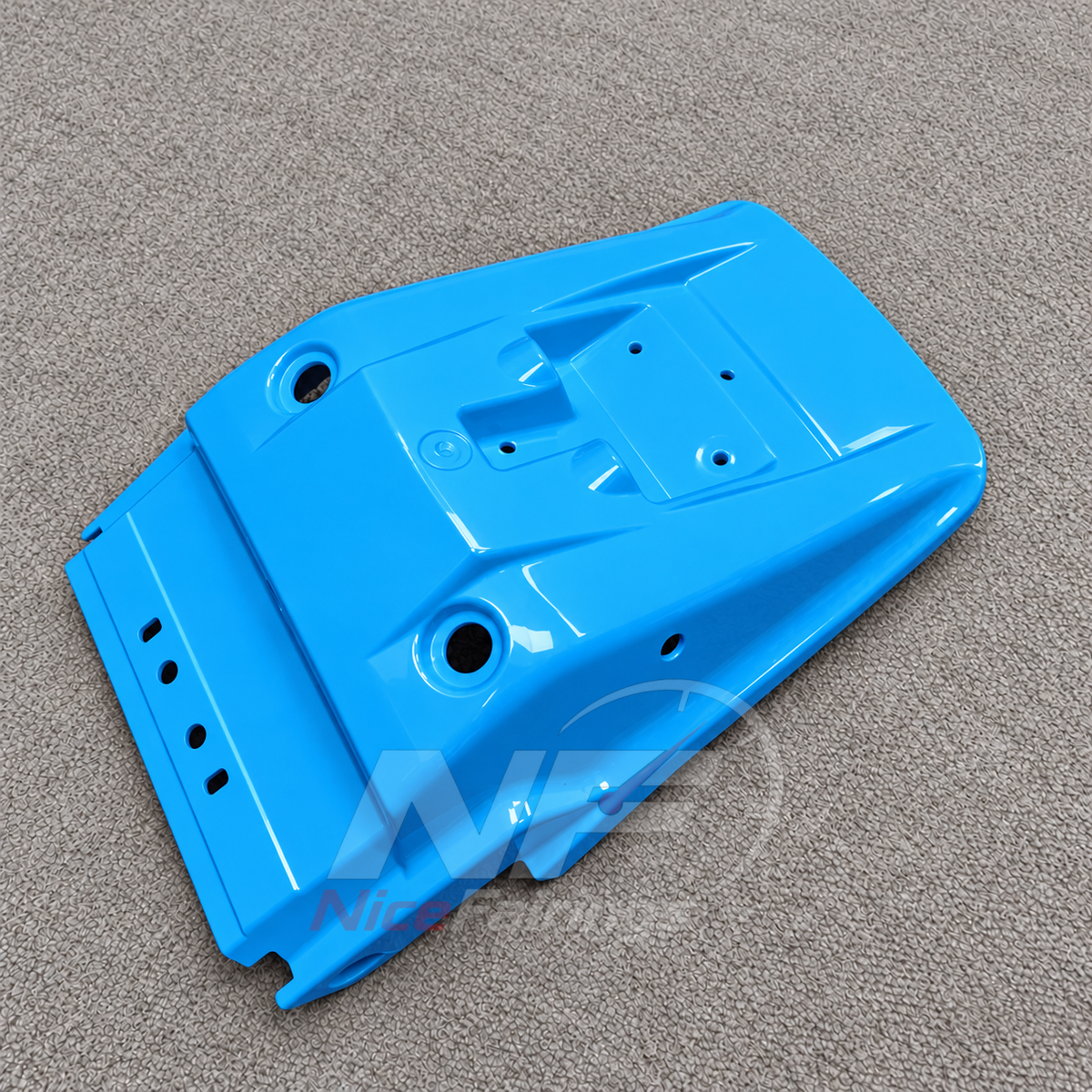Motorcycle Fairings Fit 2005-2008 KAWASAKI KLE500 - Injection-Molded ABS Plastic - Light Blue | NiceFairings - rear angle image