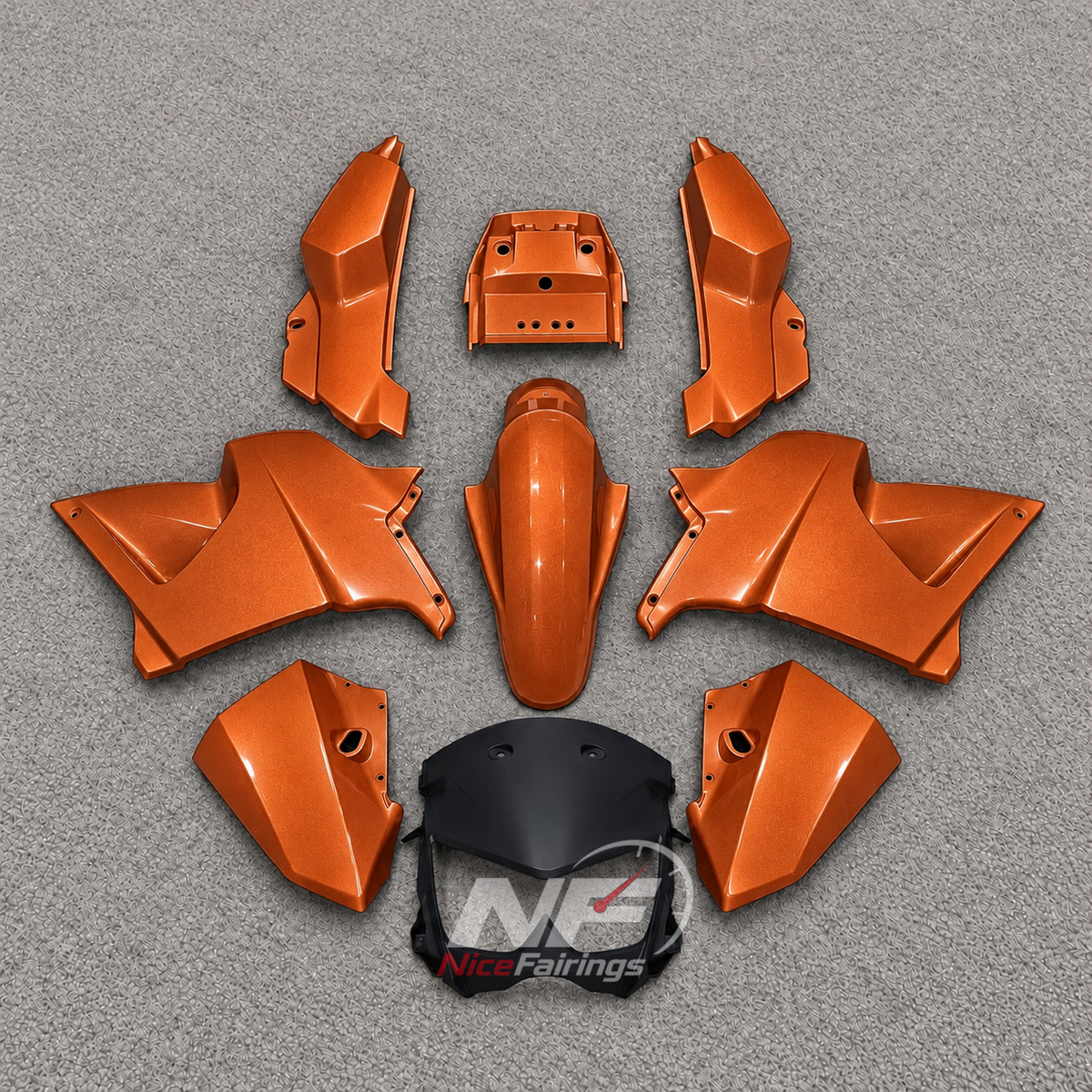Fairing Kit Fits 2005-2008 KAWASAKI KLE500 - Injection-Molded ABS Plastic - Pink | NiceFairings - paint design NO.2 option image