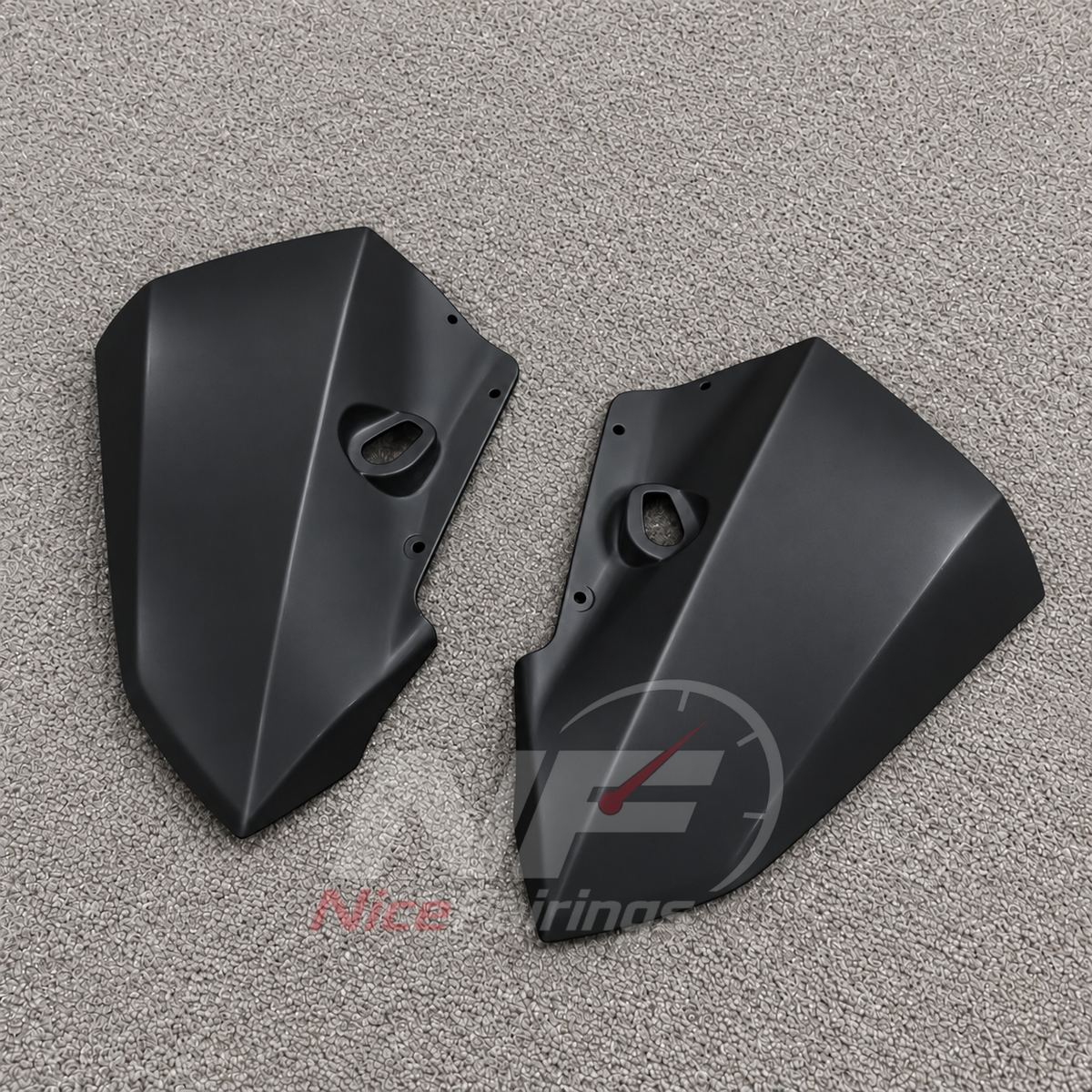 Aftermarket Fairing Kit Fits 2005-2008 KAWASAKI KLE500 - Injection-Molded ABS Plastic - Matte Black | NiceFairings - rear angle image
