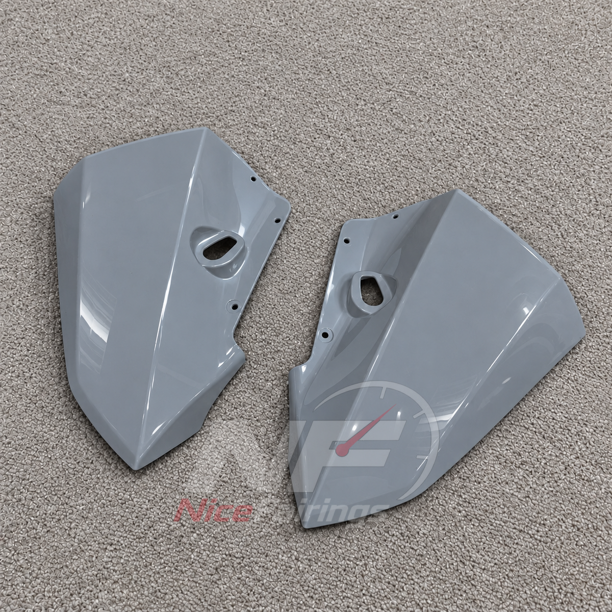 Fairings Kit Fits 2005-2008 KAWASAKI KLE500 - Injection-Molded ABS Plastic - Gray | NiceFairings - rear angle image