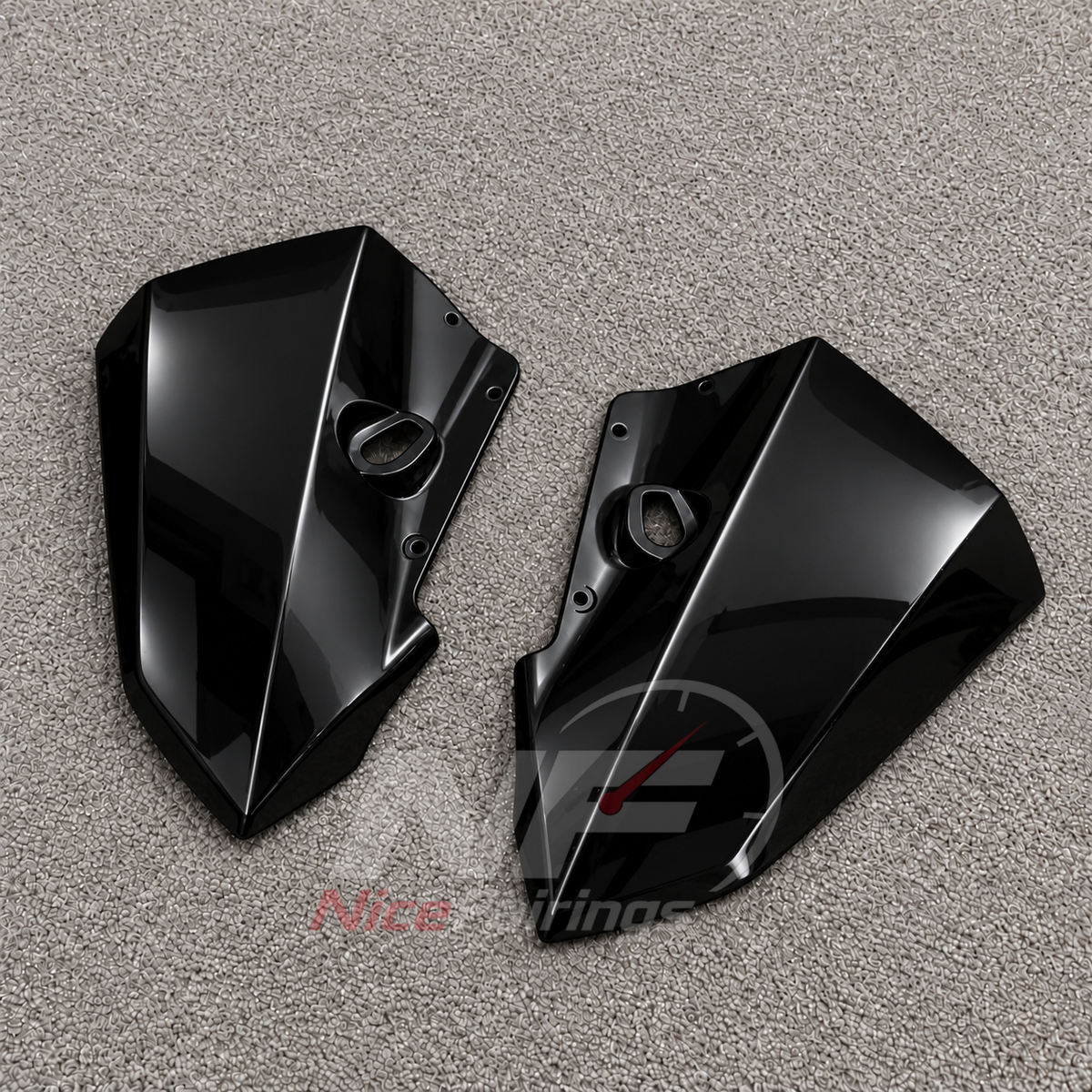 Aftermarket Fairing Kit Fits 2005-2008 KAWASAKI KLE500 - Injection-Molded ABS Plastic - Gloss Black | NiceFairings - rear angle image