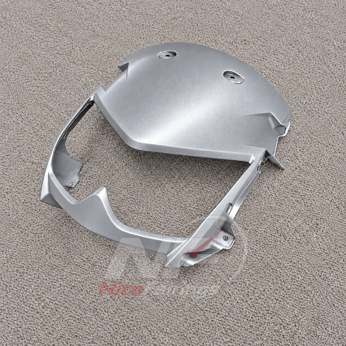 Custom Fairings Fit 2005-2008 KAWASAKI KLE500 - Injection-Molded ABS Plastic - Silver | NiceFairings - side angle image