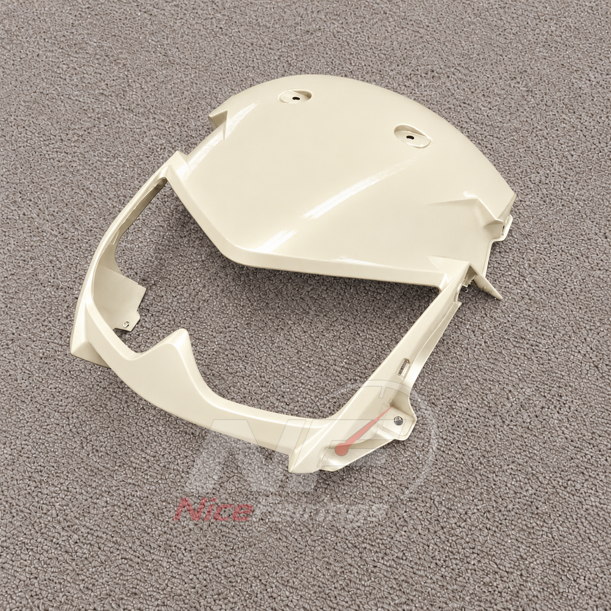Replacement Fairings Fit 2005-2008 KAWASAKI KLE500 - Injection-Molded ABS Plastic - Ivory | NiceFairings - rear angle image