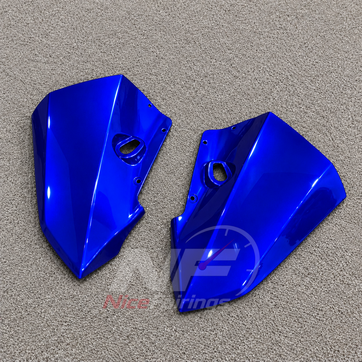 ABS Plastic Fairing Kit Fits 2005-2008 KAWASAKI KLE500 - Injection-Molded Bodywork - Blue | NiceFairings - side angle image