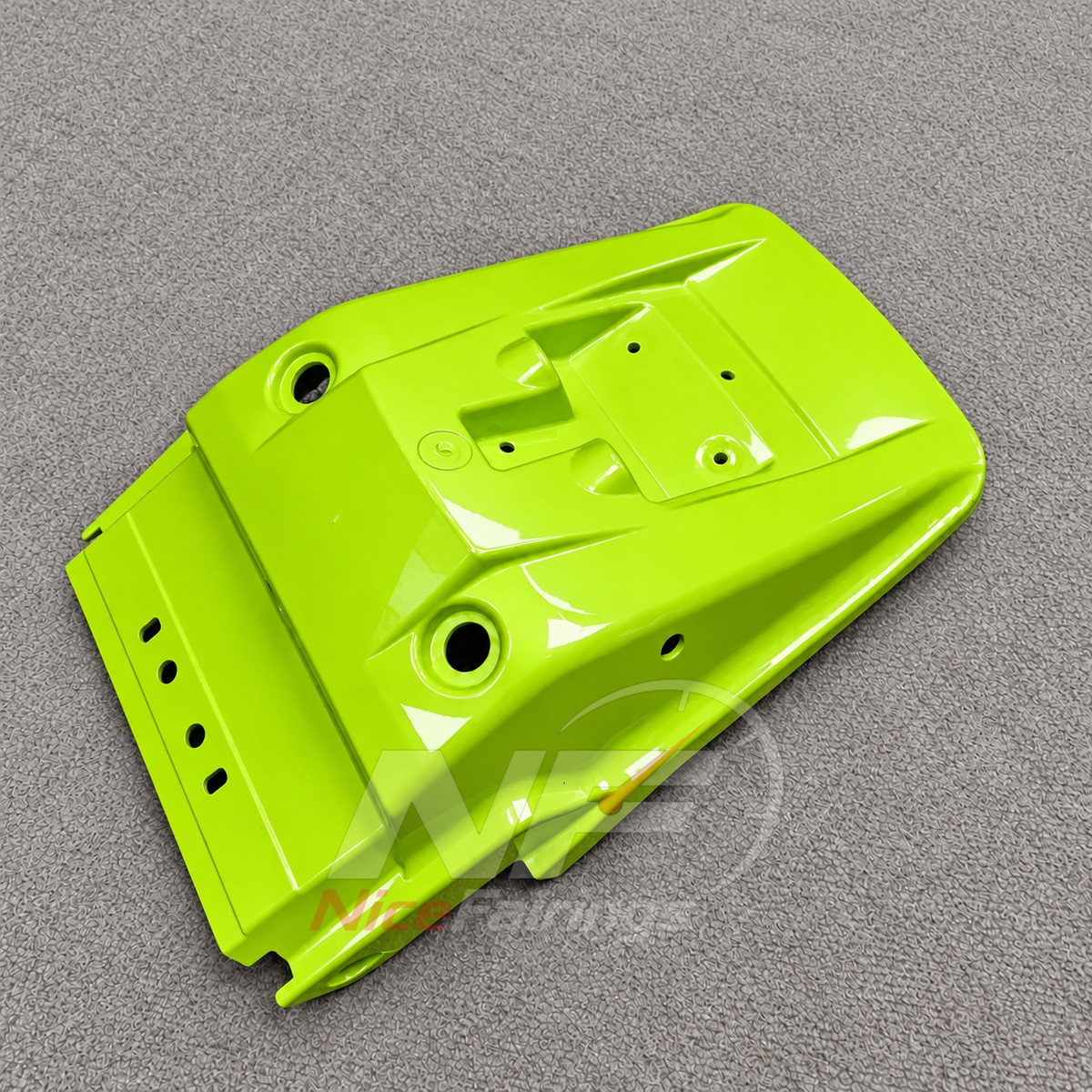 Fairing Kit Fits 2005-2008 KAWASAKI KLE500 - Injection-Molded ABS Plastic - Lime Green | NiceFairings - rear angle image